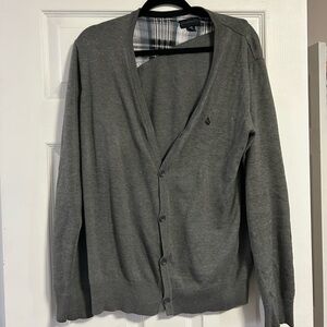 Volcom Gray Classic Knit Cardigan